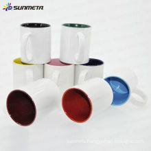 11oz sublimation inner color mug/blank sublimation mug/color inside mug